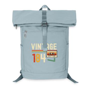 Vintage 84er Kassette Retro - Laptop-Rucksack  - Eisblau - Vorne