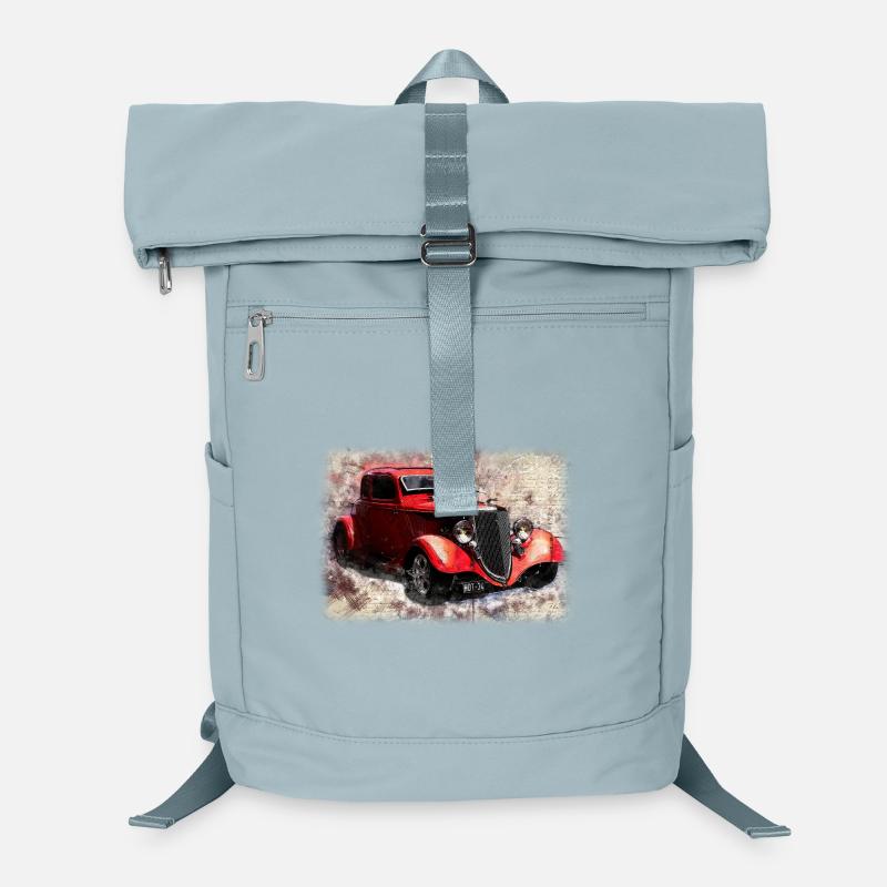 Nostalgic Old American Dream Car Laptop Backpack
