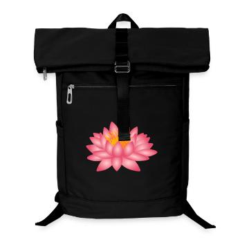 Yoga lotus flower - Laptop Backpack - black - Front