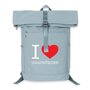 I LOVE GRAUBÜNDEN - Laptop-Rucksack  - Eisblau - Vorne