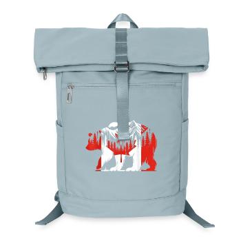 Polar Bear Canadian Flag Maple Leaf Canada Day - Laptop Backpack - ice blue - Front