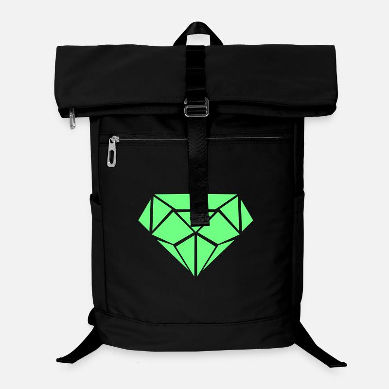Green Diamond Geometry Laptop Backpack