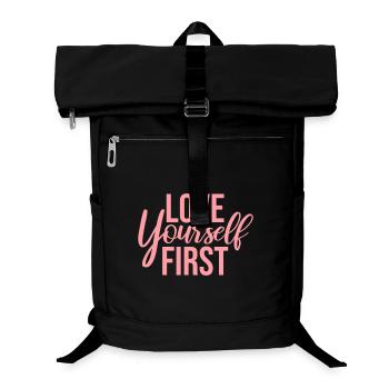 Love Yourself First Selbstliebe Selbstfürsorge - Laptop-Rucksack  - Schwarz - Vorne