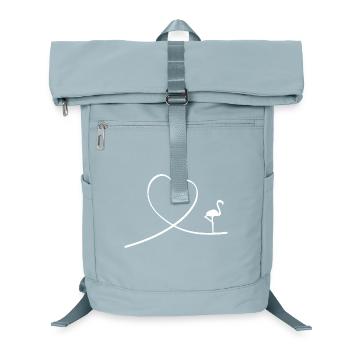 Flamingo Heart Love Water Bird Romance Affection - Laptop Backpack - ice blue - Front
