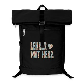 Teacher with heart! - Laptop Backpack - black - Front