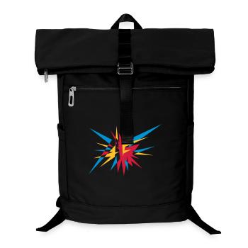 Explosion und Strahlen - Laptop-Rucksack  - Schwarz - Vorne