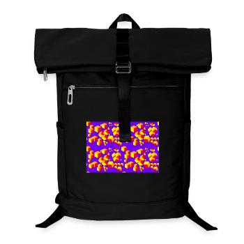 Deco pattern cube colored - Laptop Backpack - black - Front