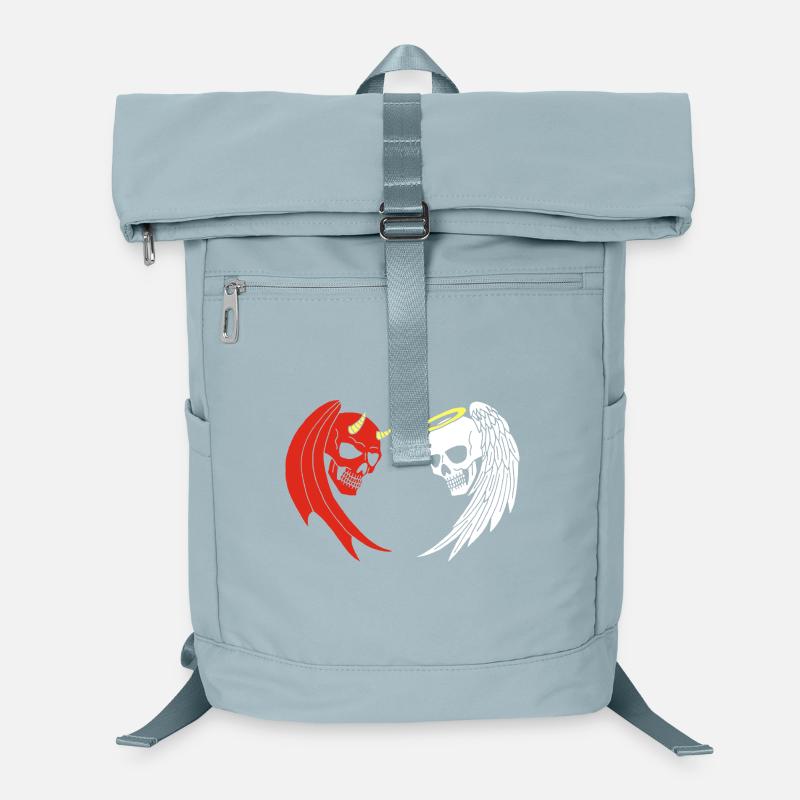 Engel und Dämon Skelett Laptop-Rucksack 