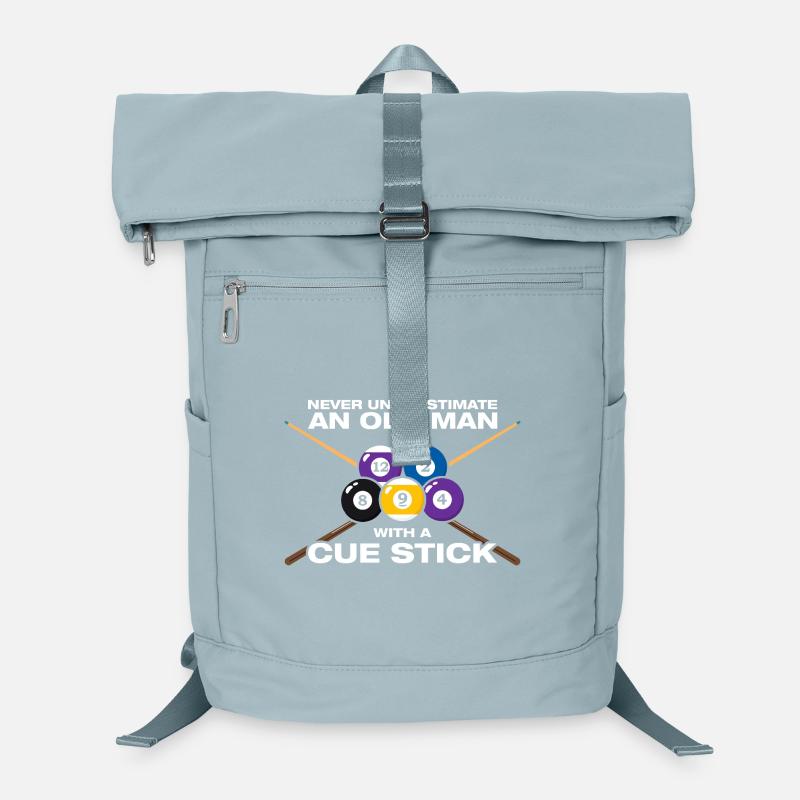Old man lustiges Billard Billardspieler Laptop-Rucksack 
