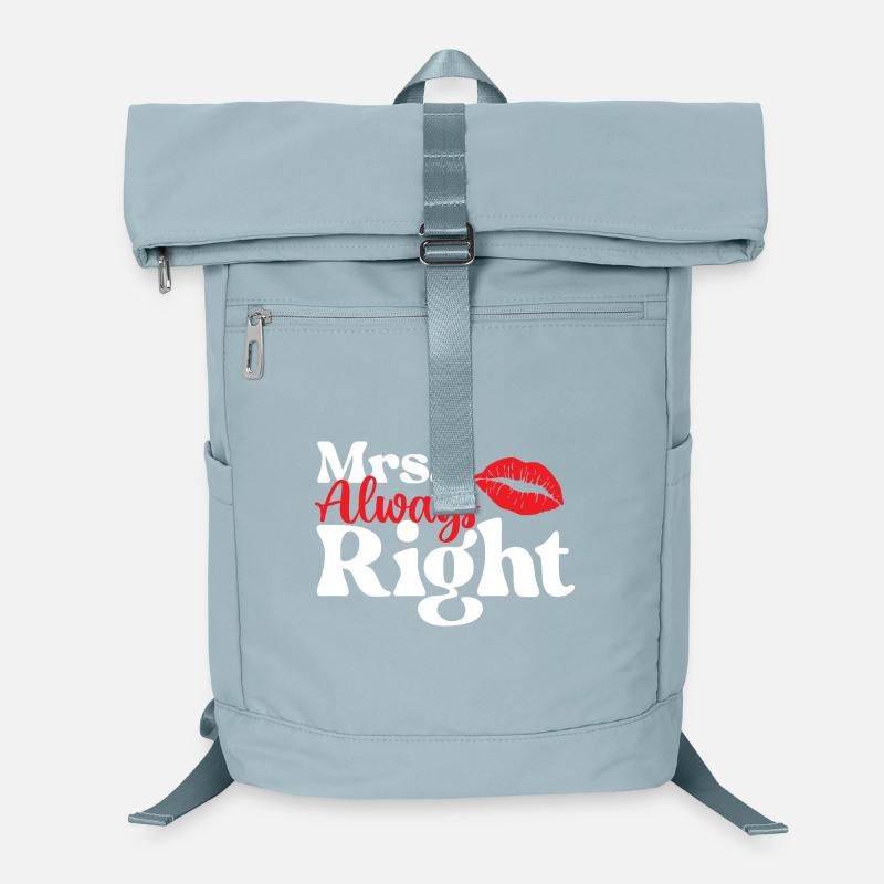 Mrs. Always Right lustiges Valentinstagspaar passt zusammen Laptop-Rucksack 