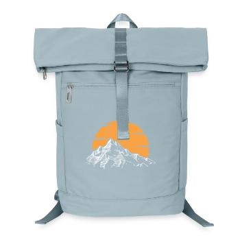 Sunset Peak Mountain Silhouette - Laptop-Rucksack  - Eisblau - Vorne