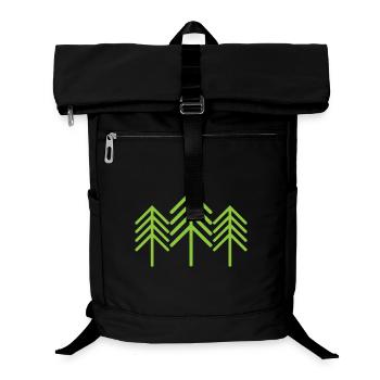 Arbres Symbole Forêt Minimalisme Icône verte - Sac à dos ordinateur - noir - Devant