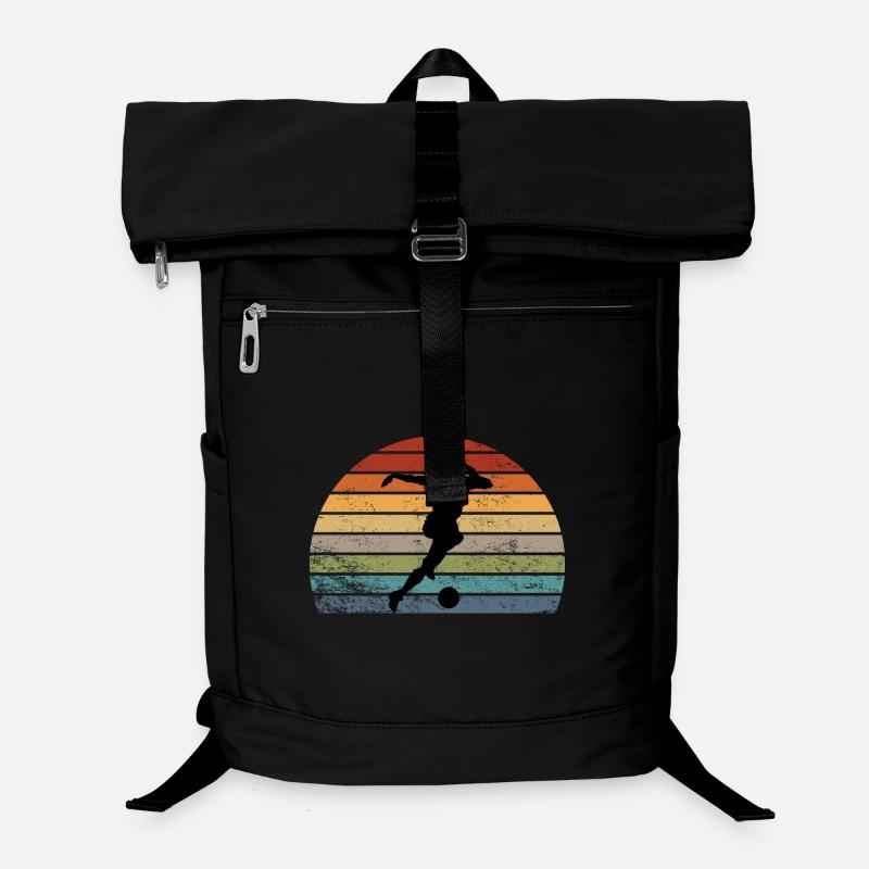 Footballer Retro Sunset Laptop Backpack