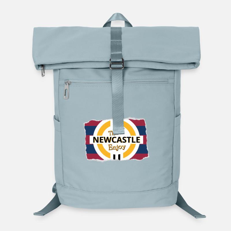 Blauer Roter Turm aus Laptop-Rucksack 