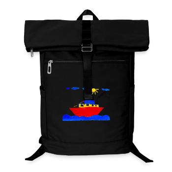 Feriendampfer - Laptop-Rucksack  - Schwarz - Vorne
