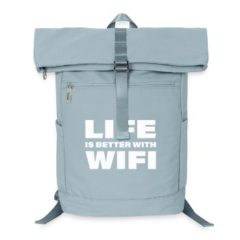 LIFE IS BETTER WITH WIFI - Laptop Backpack - ice blue - Front