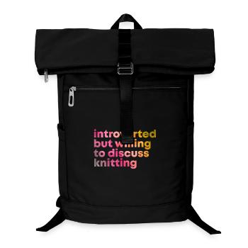 Knitting - Laptop Backpack - black - Front