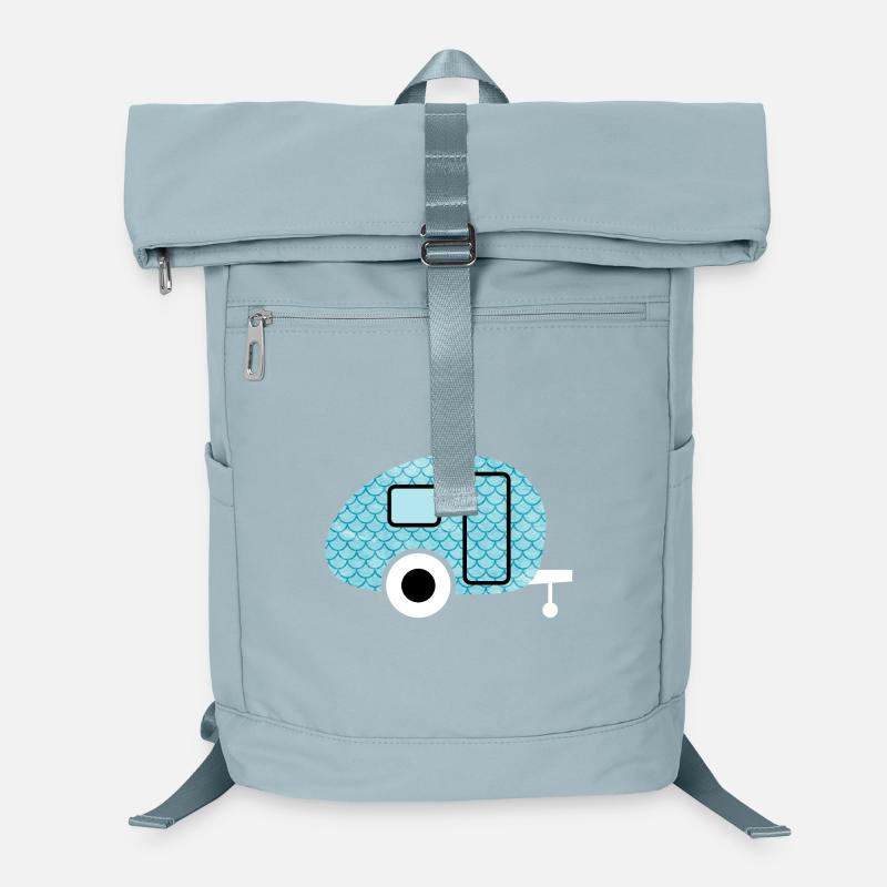 Caravan Fish Camping Caravan Shed Pattern Laptop Backpack