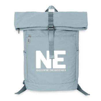 NE? Cooles Ablehnungs-Shirt mit klarer Ansage - Laptop-Rucksack  - Eisblau - Vorne