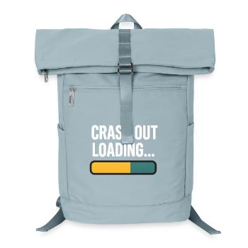 Crash Out Loading Bar, lustiger Spruch - Laptop-Rucksack  - Eisblau - Vorne