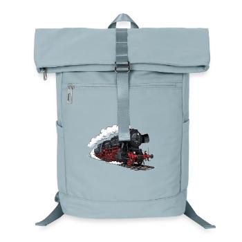 Dampf-Lokomotive 52 8154 - Laptop-Rucksack  - Eisblau - Vorne