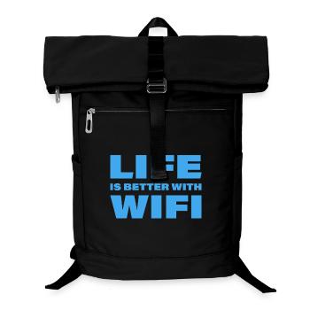 LIFE IS BETTER WITH WIFI - Laptop Backpack - black - Front