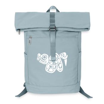 Weißer Schlangenknoten - Laptop-Rucksack  - Eisblau - Vorne