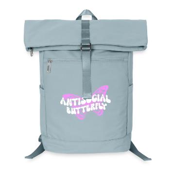 Inspirierende Schmetterlingsfan-Grafik - Laptop-Rucksack  - Eisblau - Vorne