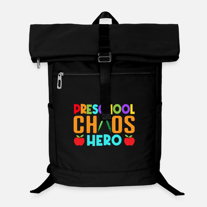 Pre K Teacher Chaos Hero Kindergarten Teacher Laptop Backpack