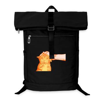 THE HAPPY CAT - Laptop Backpack - black - Front