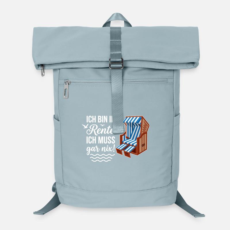 Ich bin in Rente ich muss gar nix mit Strandkorb  Laptop-Rucksack 