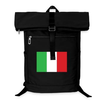Italien Flagge Vertikal Design - Laptop-Rucksack  - Schwarz - Vorne