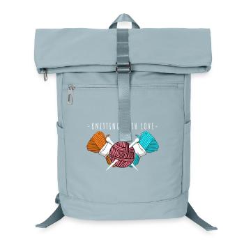 Tricoter avec amour – Art de la laine et des aiguilles - Sac à dos ordinateur - bleu glacier - Devant