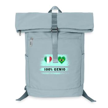 Italy and Brazil 100% genius flag - Laptop Backpack - ice blue - Front