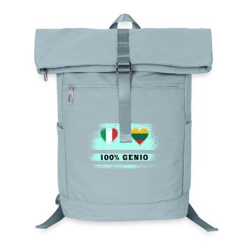 Italy and Lithuania 100% genius flag - Laptop Backpack - ice blue - Front