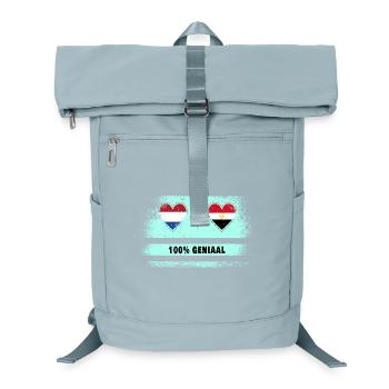 Niederlande und Ägypten 100% Genius Flagge - Laptop-Rucksack  - Eisblau - Vorne
