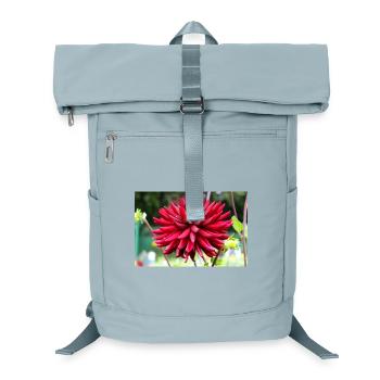 Dahlie rot Blüte ,Blume - Laptop-Rucksack  - Eisblau - Vorne