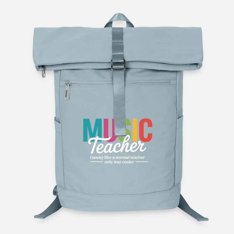 Vibrant Music Teacher Illustration Laptop Backpack