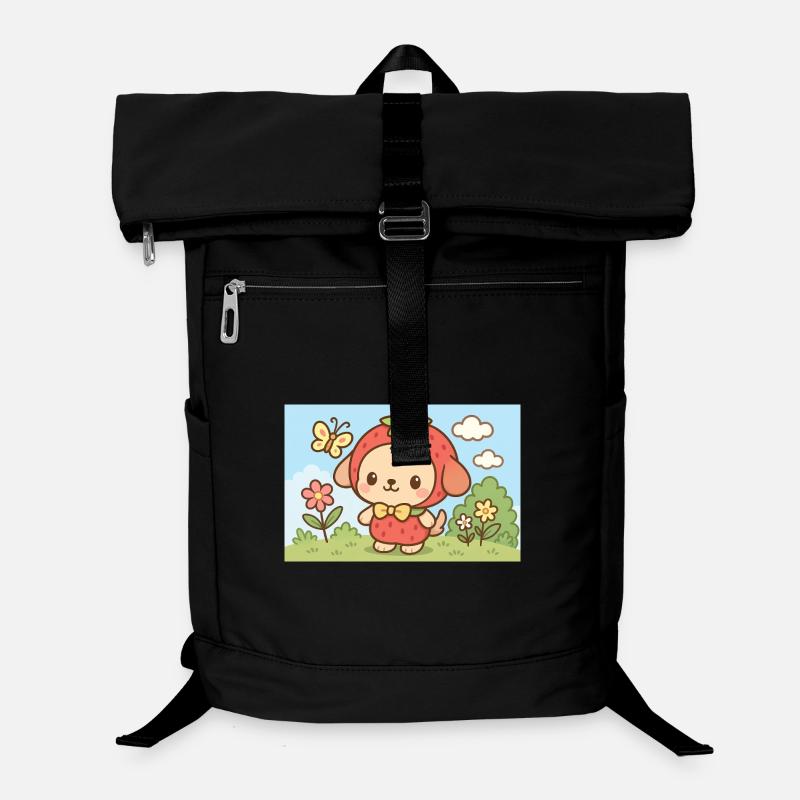 Conception de personnage de chien fraise Sac à dos ordinateur