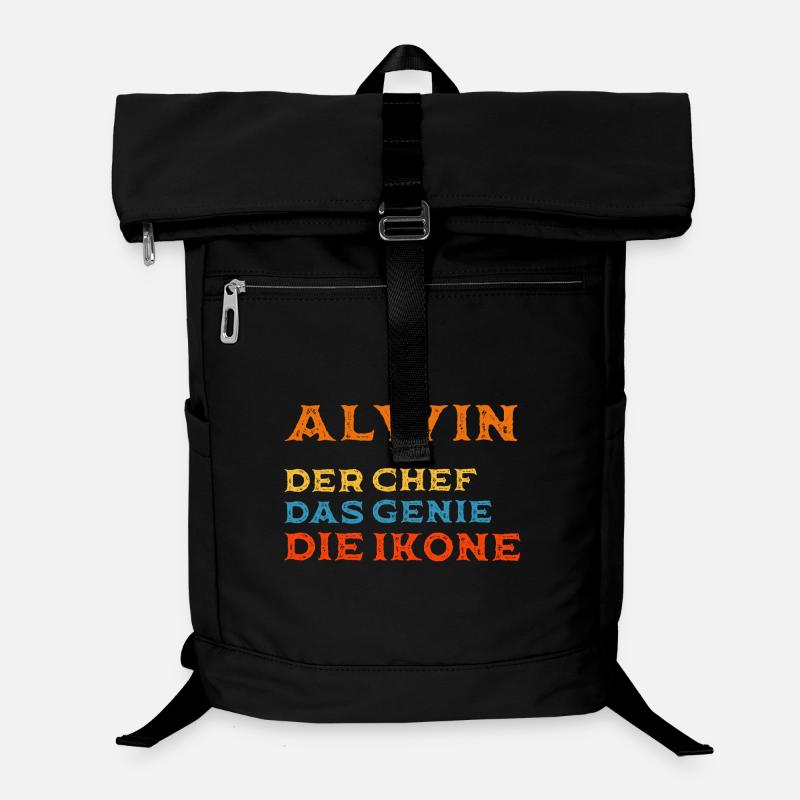 Alwin Vorname - Personalisiert Chef Ikone Laptop-Rucksack 