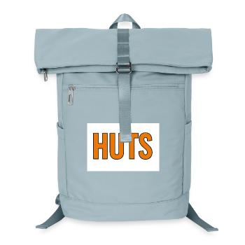 Huts Bold Orange Typography - Laptop Backpack - ice blue - Front