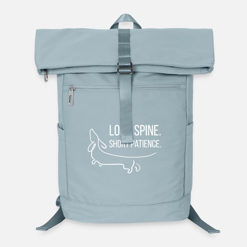 Court sur pattes. Têtu. Teckel. Sac à dos ordinateur