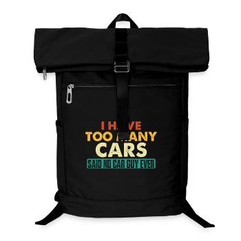 Too Many Cars? Said No Car Guy Ever Funny Auto  - Laptop Backpack - black - Front