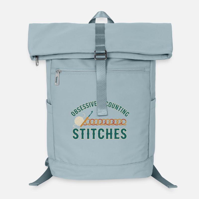 Compter les mailles de façon obsessionnelle Amant du crochet drôle Sac à dos ordinateur