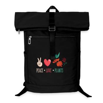 Amateur des plantes Paix Amour Plantes Fleurs succulentes - Sac à dos ordinateur - noir - Devant