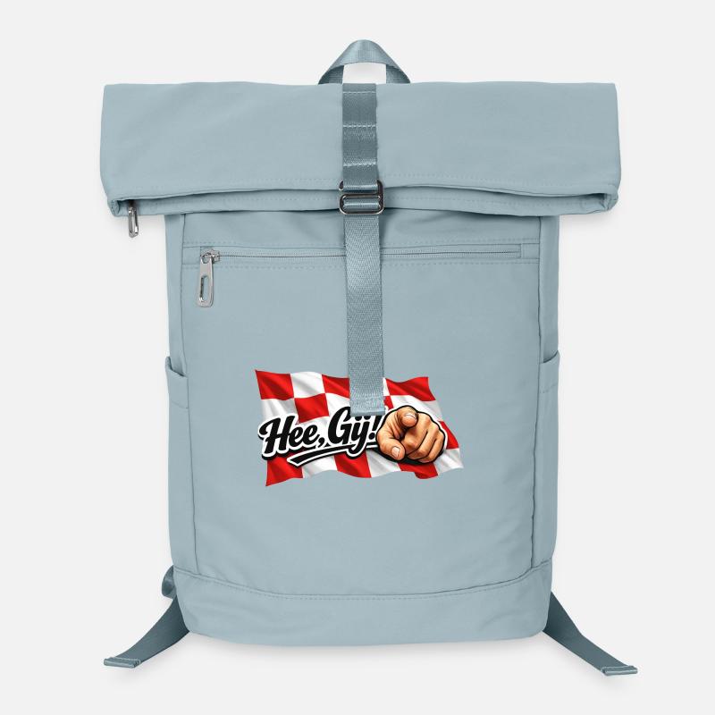 Hey Thou, Brabant-Flagge mit Text und Hand Laptop-Rucksack 