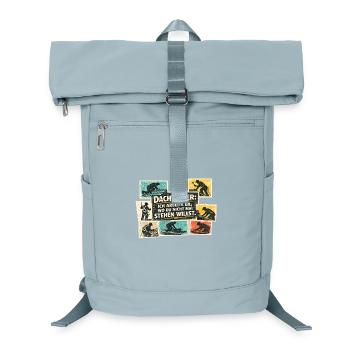 Dachdecker Spruch Motiv - Laptop-Rucksack  - Eisblau - Vorne