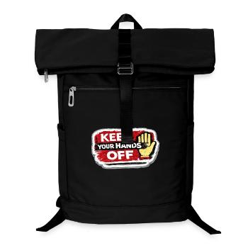 Keep Your Hands Off Respect Boundaries Sticker - Laptop Backpack - black - Front