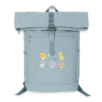 Kuschelige Tierfreunde Sticker - Laptop-Rucksack  - Eisblau - Vorne