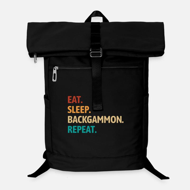Eat Sleep Backgammon Repeat | Board Game Laptop Backpack